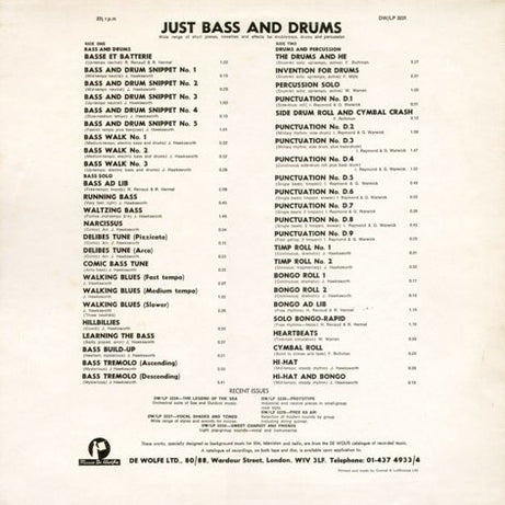 Various : Just Bass And Drums (LP)