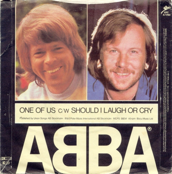ABBA : One Of Us (7", Single, RP, Inj)