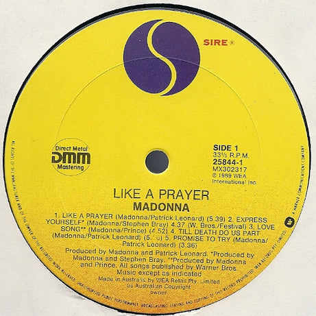 Madonna : Like A Prayer (LP, Album)