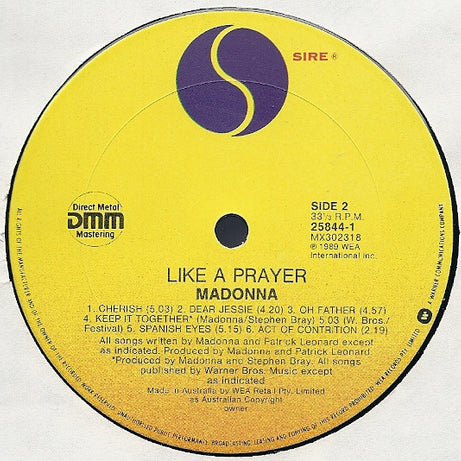 Madonna : Like A Prayer (LP, Album)