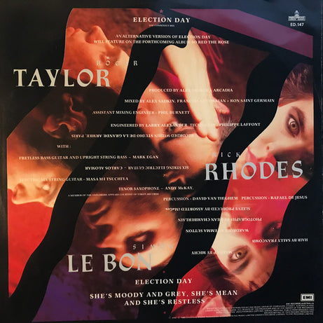 Arcadia (3) : Election Day (The Consensus Mix) (12", Single)