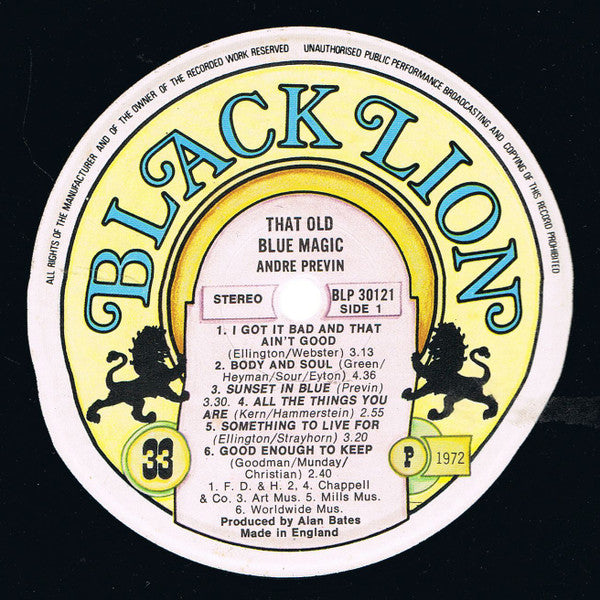 André Previn : That Old Blue Magic (LP, Album)