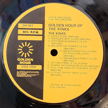 The Kinks : Golden Hour Of The Kinks (LP, Comp)