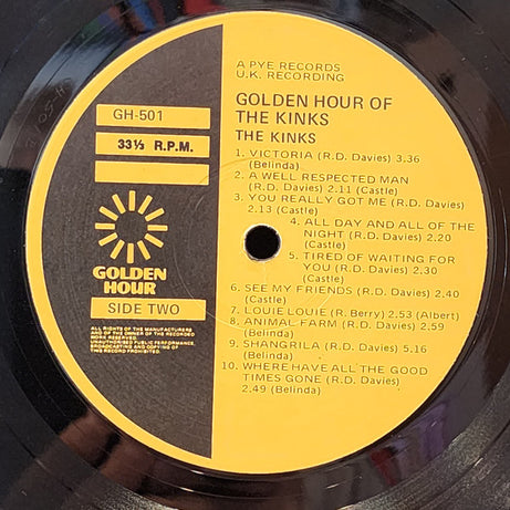 The Kinks : Golden Hour Of The Kinks (LP, Comp)