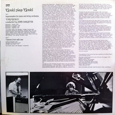 Tony Gould With John Sangster, Ray Martin (8) , And The Pro Musica Strings : Gould Plays Gould (LP)