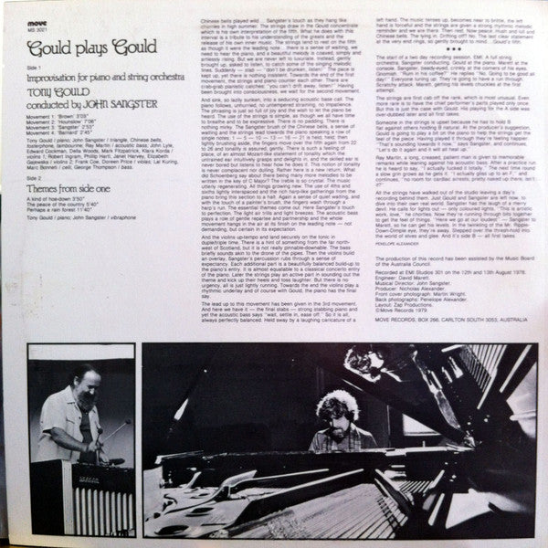 Tony Gould With John Sangster, Ray Martin (8) , And The Pro Musica Strings : Gould Plays Gould (LP)