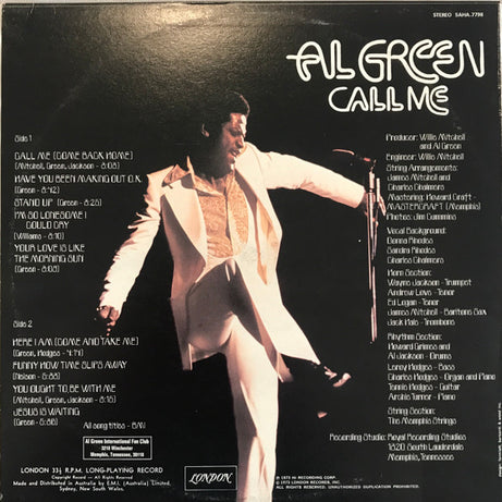 Al Green : Call Me (LP, Album)