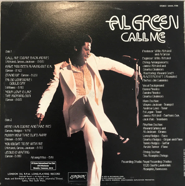 Al Green : Call Me (LP, Album)