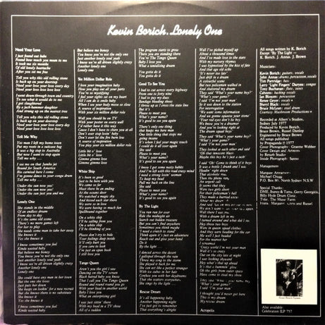 Kevin Borich : Lonely One (LP, Album)