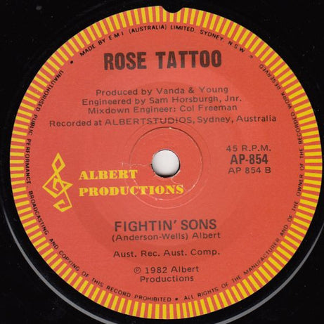 Rose Tattoo : We Can't Be Beaten (7", Single)