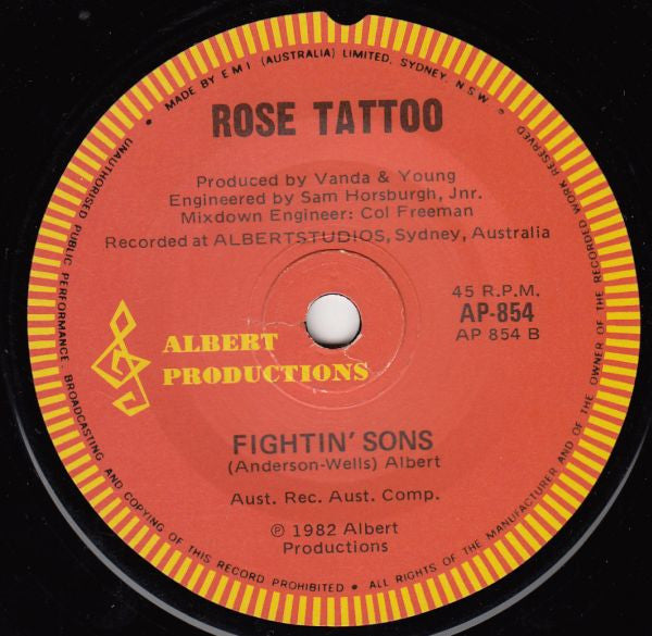 Rose Tattoo : We Can't Be Beaten (7", Single)