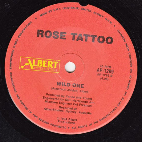 Rose Tattoo : I Wish (7", Single)