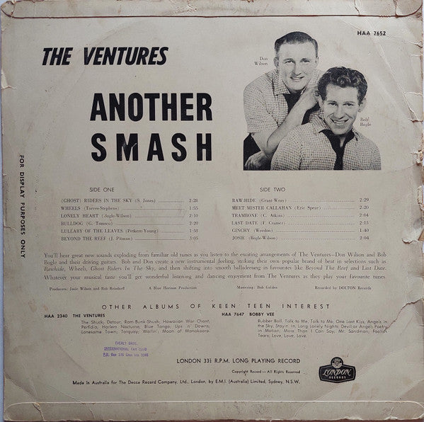 The Ventures : Another Smash (LP, Album, Mono, RE)