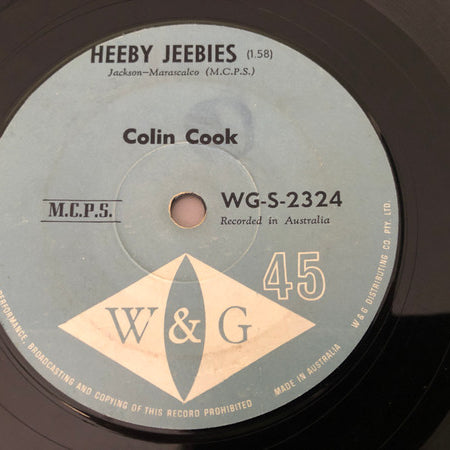Colin Cook : Blue Ribbon Baby / Heeby Jeebies (7", Single, Lig)