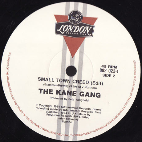 The Kane Gang : Closest Thing To Heaven / Small Town Creed (12", Ltd)