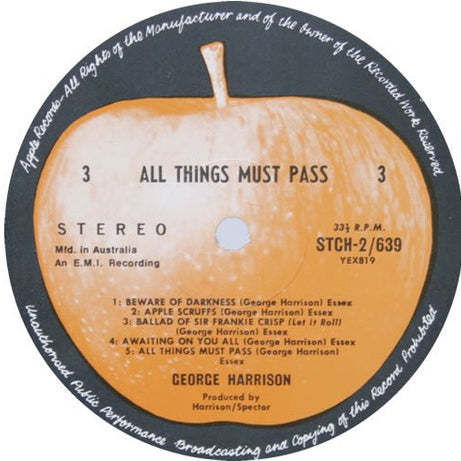 George Harrison : All Things Must Pass (3xLP, Album, Gat)