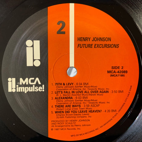 Henry Johnson : Future Excursions (LP, Album, Aud)