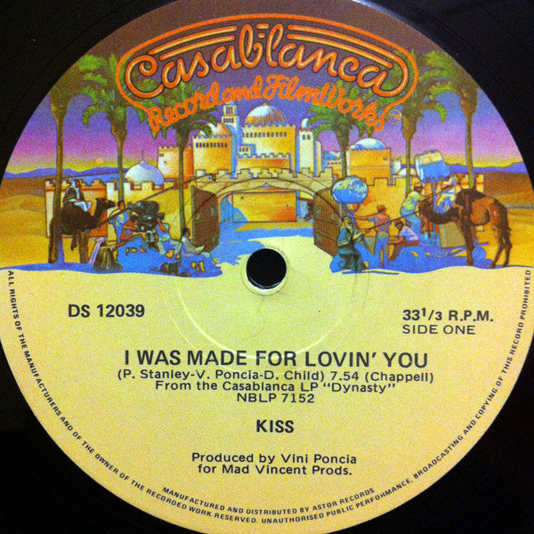 Kiss : I Was Made For Lovin' You (12", Single, Ltd)