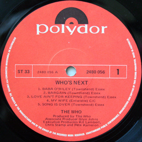The Who : Who's Next (LP, Album)