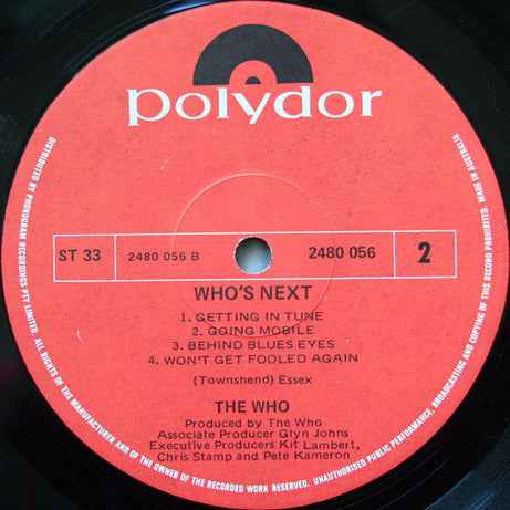 The Who : Who's Next (LP, Album)