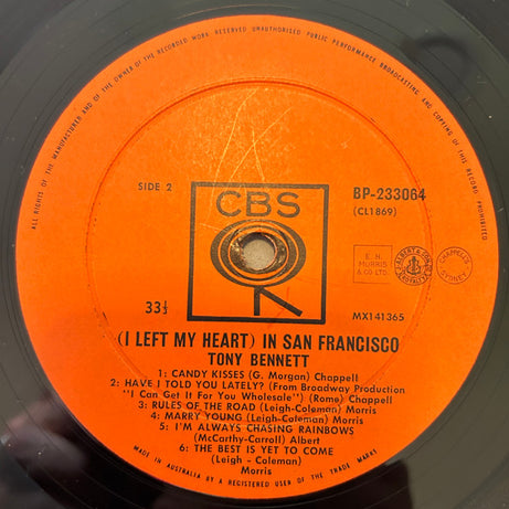 Tony Bennett : I Left My Heart In San Francisco (LP, Album, Mono)