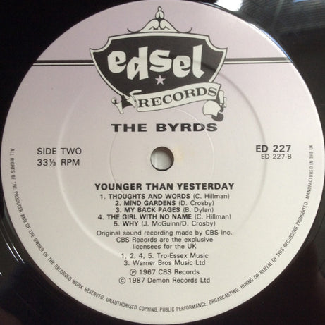 The Byrds : Younger Than Yesterday (LP, Album, RE)