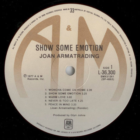 Joan Armatrading : Show Some Emotion (LP, Album)