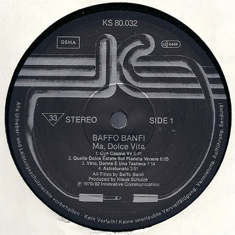 Baffo Banfi : Ma, Dolce Vita (LP, Album, RE)