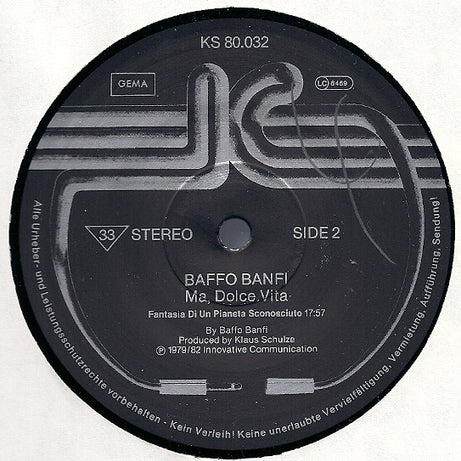 Baffo Banfi : Ma, Dolce Vita (LP, Album, RE)