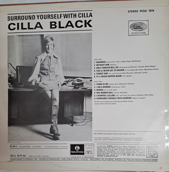 Cilla Black : Surround Yourself With Cilla (LP, Album, Fli)