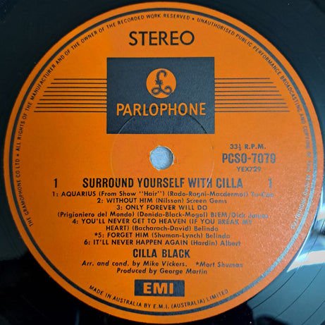 Cilla Black : Surround Yourself With Cilla (LP, Album, Fli)
