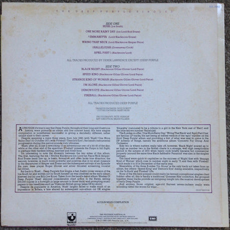Deep Purple : The Deep Purple Singles (LP, Comp)