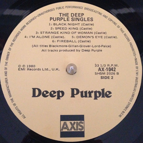 Deep Purple : The Deep Purple Singles (LP, Comp)