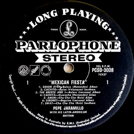 Pepe Jaramillo With His Latin American Rhythm* : Mexican Fiesta (LP, Album, RP)
