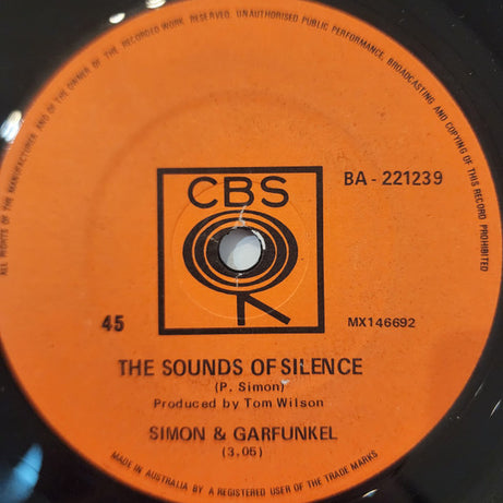 Simon & Garfunkel : The Sounds of Silence (7", Single)