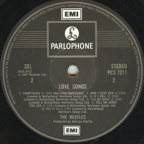 The Beatles : Love Songs (2xLP, Comp)