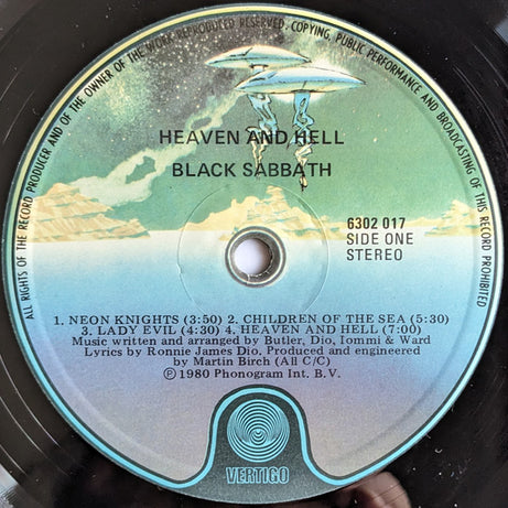 Black Sabbath : Heaven And Hell (LP, Album, RE)