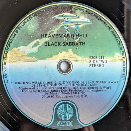 Black Sabbath : Heaven And Hell (LP, Album, RE)