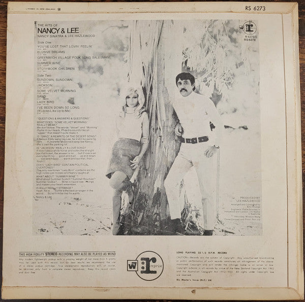 Nancy Sinatra & Lee Hazlewood : Nancy & Lee (LP, Album, RE)