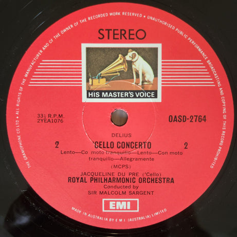 Elgar* & Delius*, Jacqueline Du Pré, London Symphony Orchestra, Sir John Barbirolli, Royal Philharmonic Orchestra, Sir Malcolm Sargent : Cello Concertos (LP, Comp)