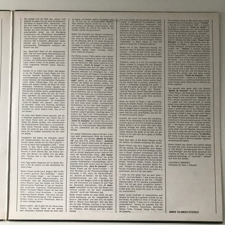 Baden Powell : Tristeza On Guitar (LP, Album, Gat)