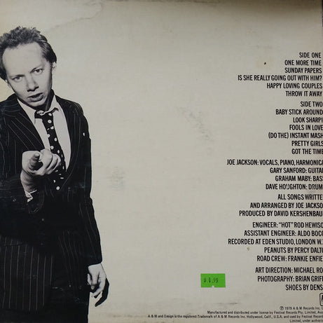 Joe Jackson : Look Sharp! (LP, Album)