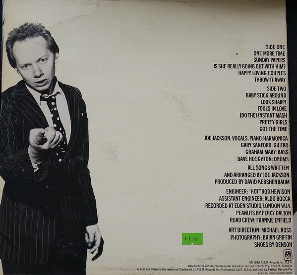 Joe Jackson : Look Sharp! (LP, Album)