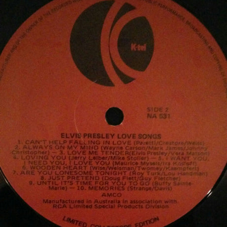 Elvis Presley : Elvis Love Songs (LP, Comp, Ltd)