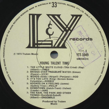 The Young Talent Team : Young Talent Time (LP, Album)