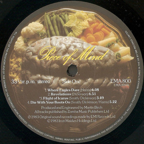 Iron Maiden : Piece Of Mind (LP, Album, RE, Gat)