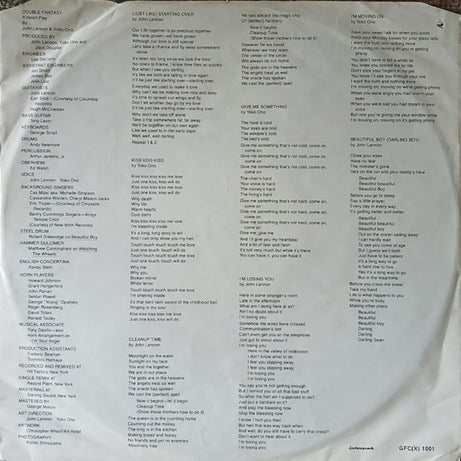 John Lennon & Yoko Ono : Double Fantasy (LP, Album)