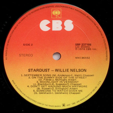 Willie Nelson : Stardust (LP, Album)