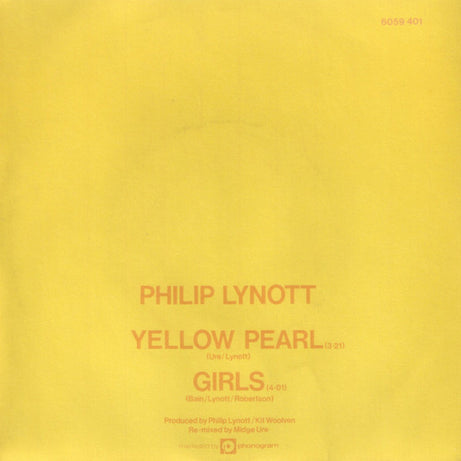 Phil Lynott : Yellow Pearl (7", Single)