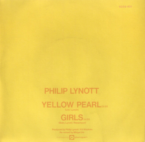 Phil Lynott : Yellow Pearl (7", Single)